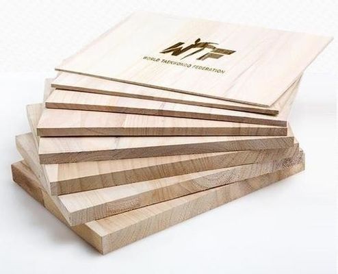 Φυσικό χρώμα Paulownia Taekwondo Breaking Board για αθλητικό εξοπλισμό