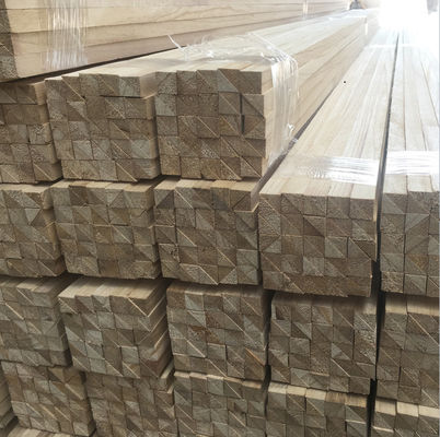 Paulownia Batten Square Triangle Chamfer ξύλινες λωρίδες με δυνατότητα λύσης έργων